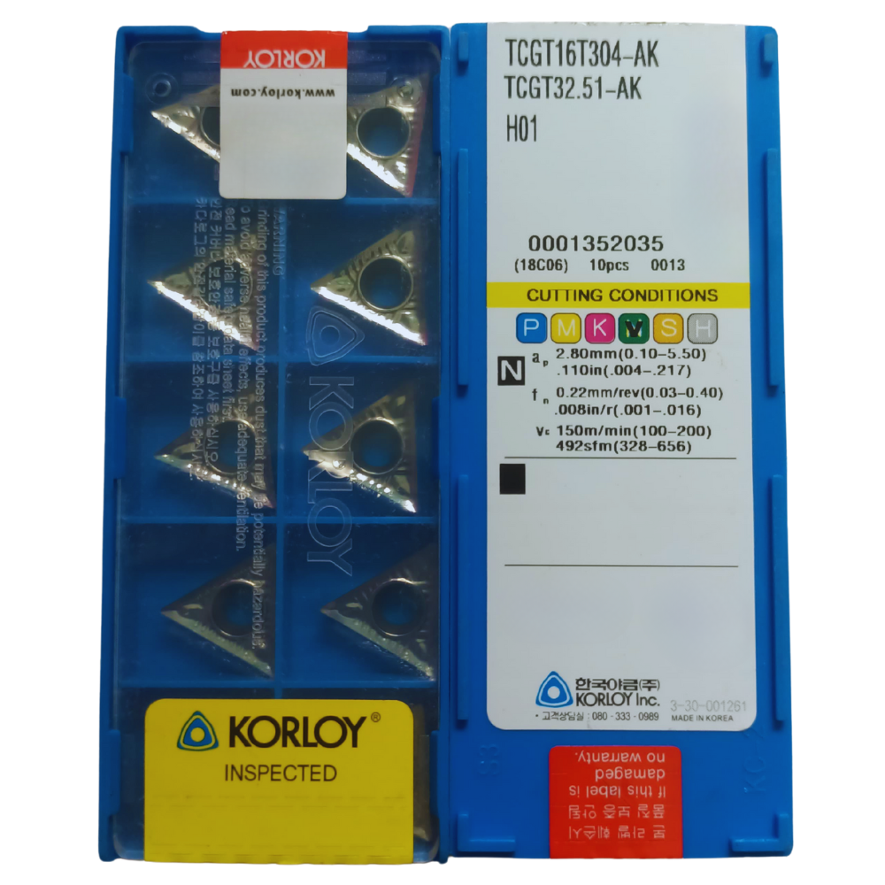 TCGT16T304-AK H01 TURNING INSERT