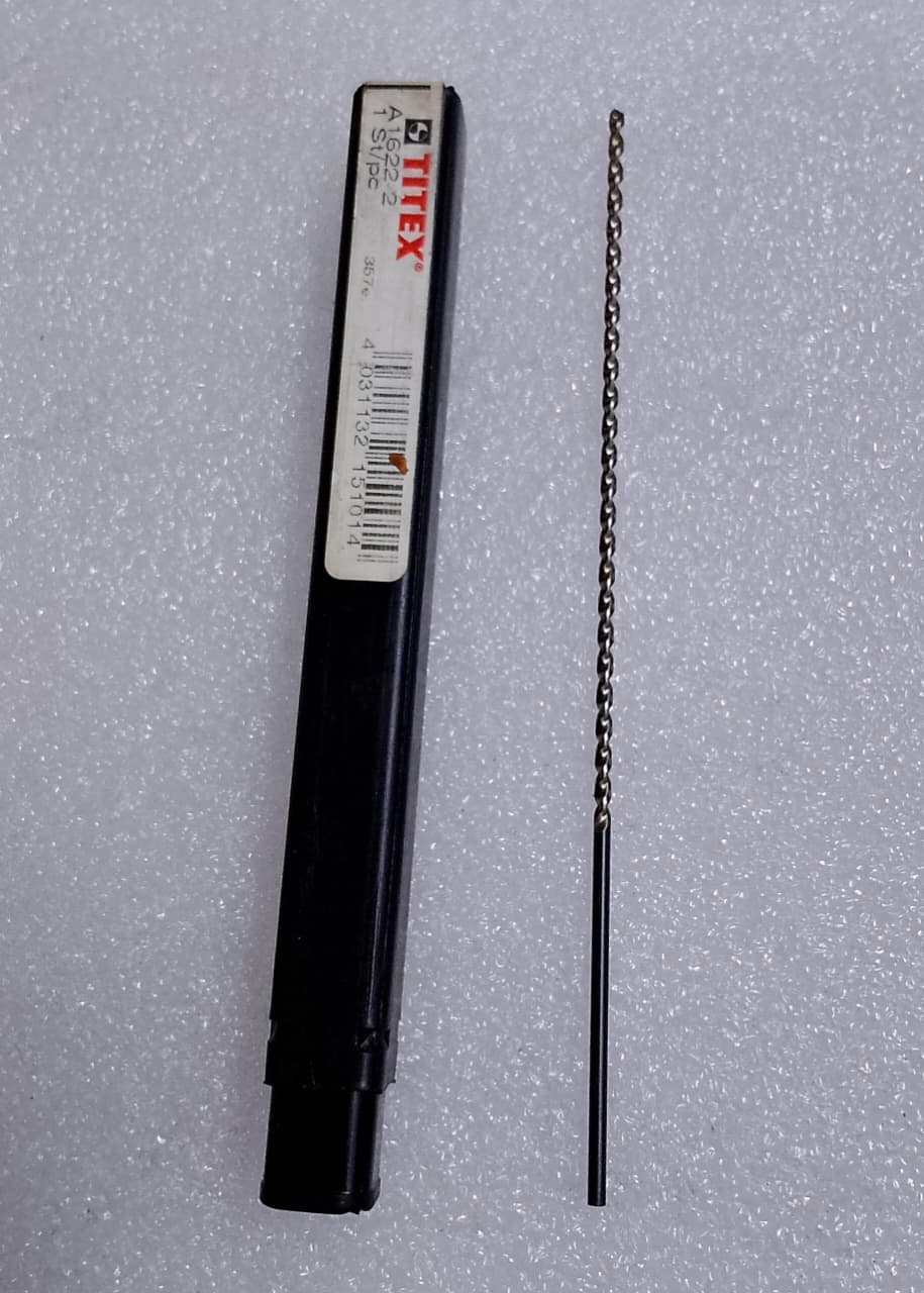 HSCO DRILL 2MM OVER ALL 160MM